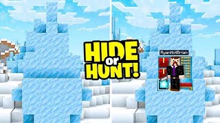 I made a SECRET Minecraft ICE SPIKE base.. (Hide Or Hunt)