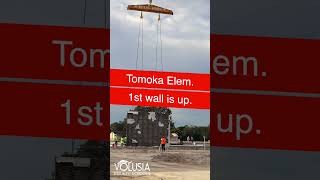 Volusia County Schools: First wall is up at Tomoka Elementary School!