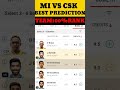 CSK VS MI DREAM11 PREDICTION | CHENNAI VS MUMBAI DREAM11 TEAM |ODAY IPL MATCH DREAM11