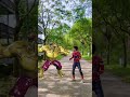 Spidergirl vs Venom Red 3D Giant Using Random Weapon Needs Support Spiderman Team #shorts