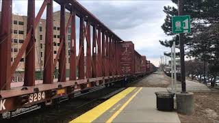 19-007 CSX / CN Empty Centerbeam Train in Royal Oak, Michigan