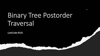 [SOLVED!] Binary Tree Postorder Traversal - LeetCode 145 - Java