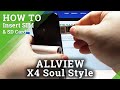 How to Insert Nano SIM and Micro SD Card into ALLVIEW X4 Soul Style - Open SIM Slot