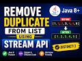Java Interview Preparation : Remove Duplicate From List Using Stream API