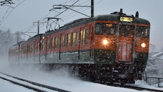 115系高崎車＠雪の降る上越線にて 2016/12/11