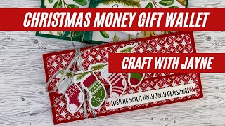 Christmas Money Gift Wallet | Craft Fair Series | Craft with Jayne | Stampin' Up!