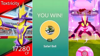 New Go safari balls with Gigantamax Toxtricity \u0026 Shiny dynamax toxtricity in pokemon go