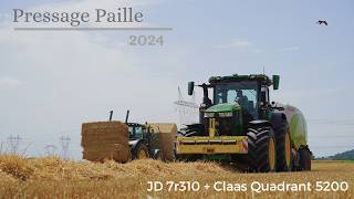 7r310 Gen 2 + Claas Quadrant 5200 !!  | Pressage Paille 2024