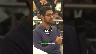 Google's CEO Sundar Pichai Advice l Sundar Pichai l Nishant Sharma #shorts #sundarpichai