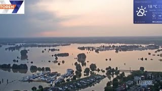 Maltempo, il tramonto sul Limburgo dopo le inondazioni