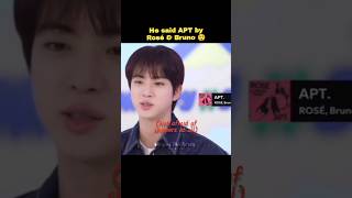 BTS Jin's favourite k-pop song #shorts #rosé #brunomars #jin #viral