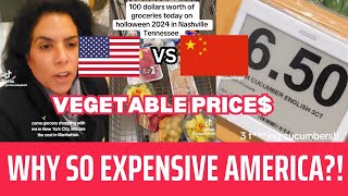 Comparing China vs America Vegetable Prices Will Blow Your Mind (Grocery Price Comparison!)