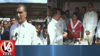 Harish Rao Launches Cashless Service In Siddipet Rythu Bazar | V6 News