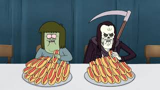 Regular Show - Muscle Man VS Death In A Hotdog Eating Contest