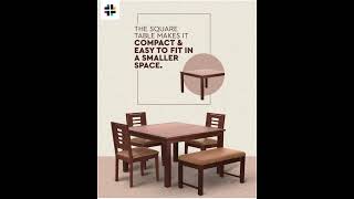 Sheesham 4 and 6 seater Ingrid Dining Set #solidwoodfurniture #interiordesign #duet