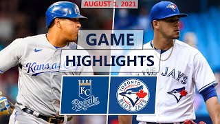 Kansas City Royals vs. Toronto Blue Jays Highlights | August 1, 2021 (Berríos' Blue Jays Debut)