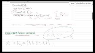 17- Discrete Random Variables, PMF, Independent Random Variables