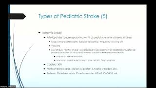 Pediatric Stroke