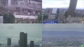 2018.06.18 大阪で最大震度6弱｜A big earthquake hits Osaka, JAPAN｜IBM Cloud Video [USTREAM], Kansai HD Live.