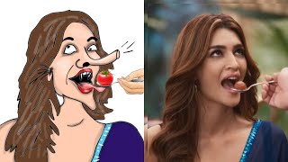 Teri Baaton Mein Aisa Uljha Jiya Drawing Memes | Shahid Kapoor, Kriti Sanon | Raghav Crazy Funarts