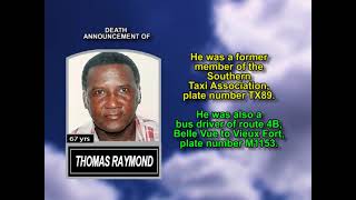 Thomas Raymond ~ Short Obituary