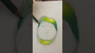 Luh luh lemonade realistic glossy lips drawing art trying viral trend challenge #fypシ #aesthetic