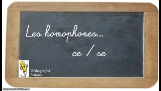 F OR 06 Homophones Ce Se