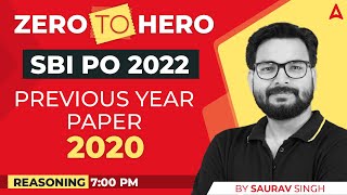SBI PO 2022 Zero to Hero | SBI PO Reasoning | SBI Previous Year Paper 2020 | Saurav Singh