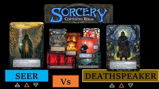 Sorcery TCG Beta Testing Gameplay - Seer vs Deathspeaker