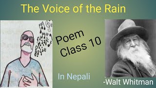 The Voice of the Rain by Walt Whitman, Class 10 Poem, summary in Nepali ||