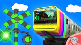 【ふみきり 電車 アニメ】こんな 山手線 はイヤだ！【Railroad crossing trains】What the Yamanote Line !