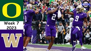 #8 Oregon vs #7 Washington (AMAZING GAME!) | Week 7 | 2023 College Football Highlights