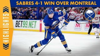 Buffalo Sabres Top Highlights in Win Over Canadiens | Tage Thompson with Two Goals