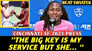Iga Swiatek vs Coco Gauff ''The Big Key is My Service But'' - Semifinal Wta Cincinnati 2023 Press