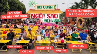 Đông đảo bà con khắp nơi tới Hội Quán Ngôi Sao Miệt Vườn CHỜ SP Khương Dừa khai trương từ sớm