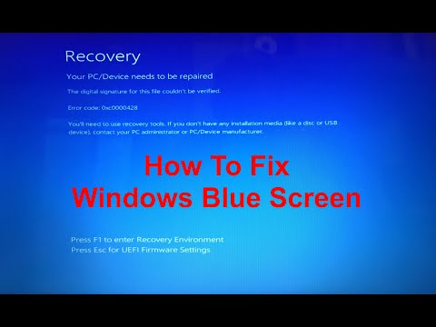 How To Fix Windows Blue Screen “Recovery – Your PC/Device needs to be repaired”