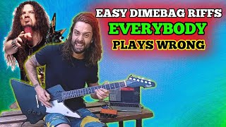 Easy Dimebag Riffs EVERYBODY Plays WRONG ...