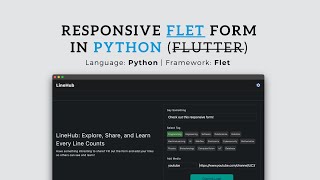 Responsive Data Form - Flet Tutorial
