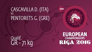 Qual. GR - 71 kg: G. PENTORETS (GRE) df. D. CASCAVILLA (ITA) by TF, 9-0