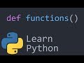 Functions Python Programming Tutorial