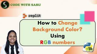 How to Change Background Color using RGB numbers? | Python with Turtle - Replit | Code with Saru