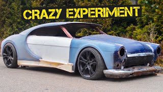 Full 365 days in 48 min. Crazy experiment! Vintage car + Bugatti. BIG part 1. Homemade.