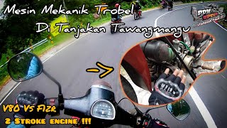 Paksa Mesin Di Tanjakan Tawangmangu || TOURING JOGJA 2 STOKE V80 VS F1ZR