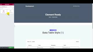 Elementor Data Table Widget - Elements Ready