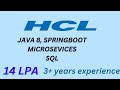 HCL Technologies 3 Years Interview Experience | Java | Spring Boot | Microservices | SQL