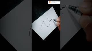 u letter Unnati signature#shorts#shortvideo#ytshorts#viral#calligraphy#handwriting#mrajsk#sign