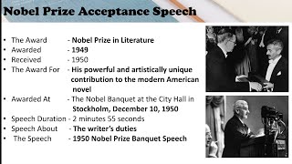 Nobel Prize Acceptance Speech | William Faulkner | Explanation in Tamil | PGTRB #pgtrbenglish