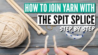 How to spit splice yarn in knitting - step by step tutorial for beginners