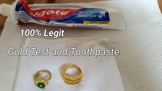 Gold Test at Home using toothpaste?