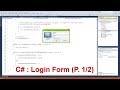 C# : How to Create Login Form with Access Database (Part 1/2)